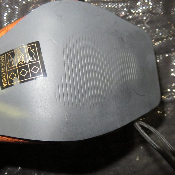 Crocodile Embossed High Gloss Leather Mule Sandals Heart Sculptural Heels sz 11 - Picture 15 of 16